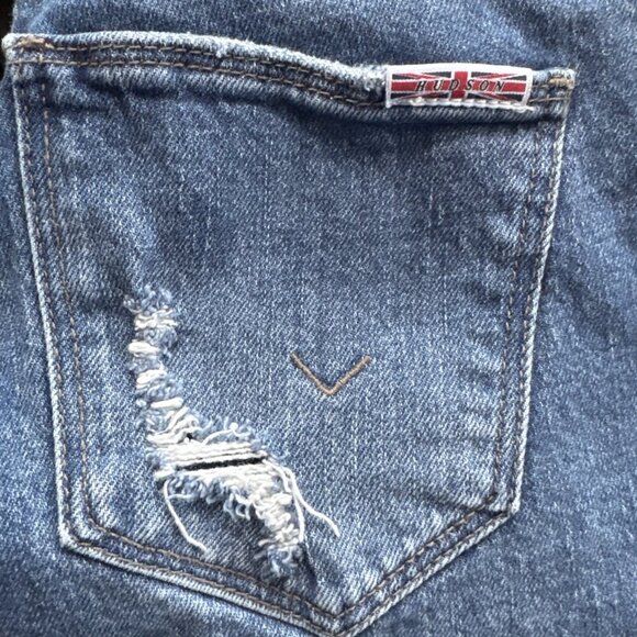 HUDSON Womens Krista Super Skinny Low Rise Blue Jeans Size 28, Denim - Picture 2 of 16